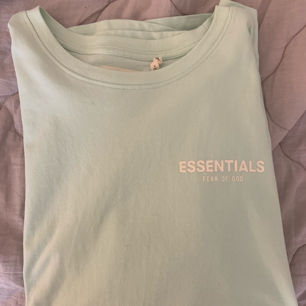 Essentials FOG Boxy Logo Tee Size Medium Mint
